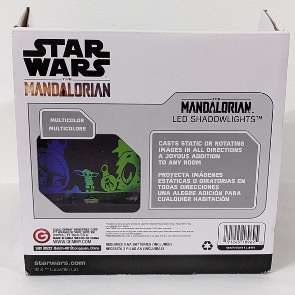 Star Wars The Mandalorian Christmas Holiday LED Projector Shadowlights,NEW - Picture 3 of 10